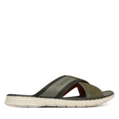 Klapki Bugatti. Zielone klapki i japonki męskie Bugatti, bez wzorów. Za 169.99 zł.