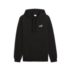 Męska bluza z kapturem Essentials z małym logo No. 1 PUMA Black. Czarne bluzy nierozpinane męskie Puma, m, bez wzorów, prążkowane, z kapturem. Za 229.00 zł.