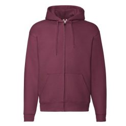 Kurtka Z Kapturem Premium Dla Dorosłych Unisex. Brązowe kurtki męskie Fruit of the Loom, l, bez wzorów, sportowe, bez ramiączek, z kapturem. Za 167.99 zł.