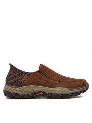 Skechers Półbuty 204810 CDB Brązowy. Brązowe codzienne półbuty męskie Skechers, bez wzorów, ze skóry, bez obcasa, bez zapięcia. Za 339.99 zł.