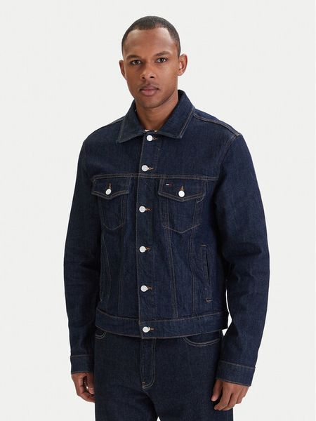 Tommy Jeans Kurtka jeansowa Ryan DM0DM22984 Granatowy Regular Fit. Niebieskie kurtki męskie Tommy Jeans, m, bez wzorów, z bawełny, bez ramiączek, bez kaptura. Za 409.99 zł.