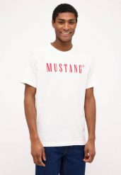Męski T-Shirt Koszulka Mustang Style Austin Cannoli Cream 1014695 2084, L. T-shirty męskie Mustang, l, bez wzorów, z bawełny, bez kołnierzyka, bez ramiączek. Za 79.99 zł.