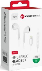 Słuchawki ForCell Douszne do Apple iPhone Lightning 8-pin białe HR-ME25. Białe słuchawki douszne ForCell. Za 65.98 zł.