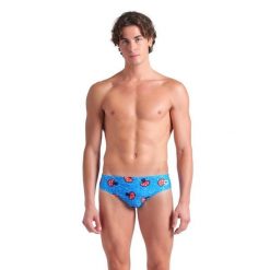 Kąpielówki Męskie Arena mushrooms Swim Briefs. Niebieskie kąpielówki męskie ARENA, m, bez wzorów. Za 179.99 zł.