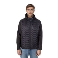 Męska kurtka hybrydowa Aulp CLINT. Czarne kurtki męskie Aulp, m, bez wzorów, sportowe, bez ramiączek, bez kaptura. Za 459.99 zł.