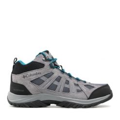 Trekkingi Columbia. Szare buty trekkingowe męskie Columbia, bez wzorów, sportowe, bez obcasa, bez zapięcia. Za 299.99 zł.