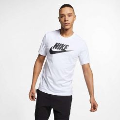 Koszulka sportowa męska Nike M Nsw Tee Icon Futura. Białe t-shirty sportowe męskie Nike, l, bez wzorów, sportowe, bez ramiączek. Za 181.00 zł.