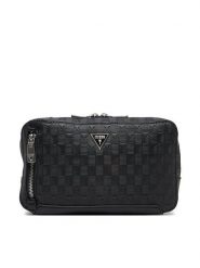 Guess Nerka HMTODE P5221 Czarny. Czarne saszetki męskie Guess, z aplikacjami, ze skóry. Za 269.99 zł.