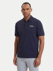 Napapijri Polo E-Small Box NP0A88TQ Granatowy Relaxed Fit. Niebieskie koszulki polo męskie Napapijri, l, bez wzorów, z bawełny, bez kołnierzyka, bez ramiączek. Za 289.99 zł.