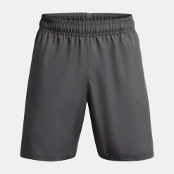 Spodenki treningowe męskie Under Armour Woven Wordmark. Szare szorty sportowe męskie Under Armour, bez wzorów, sportowe. Za 74.99 zł.