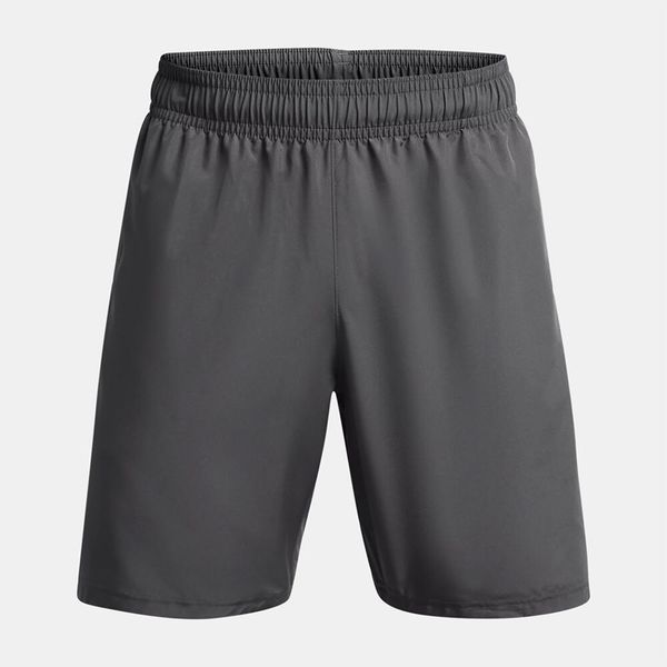 Spodenki treningowe męskie Under Armour Woven Wordmark. Szare szorty sportowe męskie Under Armour, bez wzorów, sportowe. Za 89.99 zł.
