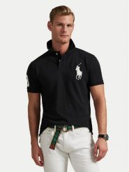 Polo Ralph Lauren Polo 710688969001 Czarny Custom Slim Fit. Czarne koszulki polo męskie Polo Ralph Lauren, m, bez wzorów, z bawełny, bez kołnierzyka, bez ramiączek. Za 819.99 zł.