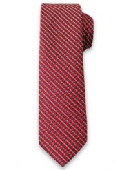 Oryginalny Krawat Męski w Białe Prążki, w Kratkę - 6 cm - Alties, Kolorowy. Czerwone krawaty i muchy męskie Alties, bez wzorów, z tkaniny, eleganckie. Za 49.00 zł.