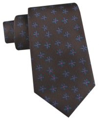 Krawat Męski - Angelo di Monti - Brąz w Drobne Kwiatki. Krawaty i muchy męskie Angelo di Monti, bez wzorów, z tkaniny, eleganckie. Za 45.00 zł.