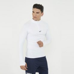 Koszulka termiczna treningowa IRONBOY TURBO. Białe bielizna termoaktywna męska Legea, m, bez wzorów, ze skóry, bez ramiączek. W wyprzedaży za 96.00 zł.