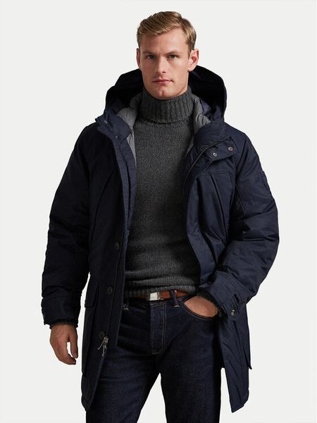 Polo Ralph Lauren Kurtka puchowa 710968114001 Granatowy Regular Fit. Niebieskie kurtki męskie Polo Ralph Lauren, l, bez wzorów, z puchu, bez ramiączek, bez kaptura. Za 2,999.00 zł.