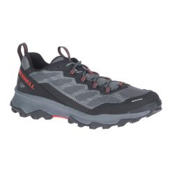 Buty turystyczne męskie Merrell Speed Strike. Szare buty trekkingowe męskie Merrell, bez wzorów, sportowe, bez obcasa, bez zapięcia. W wyprzedaży za 394.45 zł.
