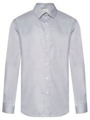 Calvin Klein Koszula LV019EU057 Niebieski Slim Fit. Niebieskie koszule męskie Calvin Klein, m, bez wzorów, z bawełny, bez kołnierzyka, bez ramiączek. Za 349.99 zł.