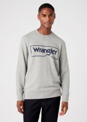 WRANGLER FRAME LOGO SWS MĘSKA BLUZA KLASYCZNA MID GREY MEL W6H1HAX37 112146195. Szare bluzy nierozpinane męskie Wrangler, m, bez wzorów, klasyczne, bez ramiączek, bez kaptura. Za 159.99 zł.