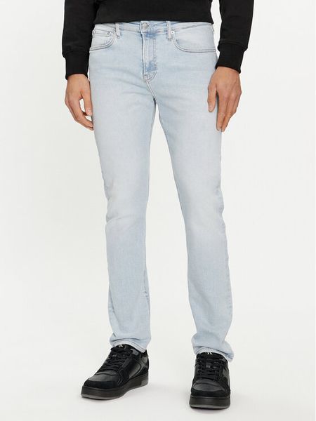 Calvin Klein Jeans Jeansy J30J324850 Błękitny Skinny Fit. Niebieskie jeansy męskie Calvin Klein Jeans, bez wzorów, z bawełny. Za 289.99 zł.