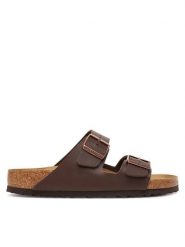 Birkenstock Klapki Arizona Sfb 451161 Brązowy. Brązowe klapki i japonki męskie Birkenstock, bez wzorów, ze skóry. Za 349.99 zł.