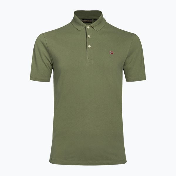 Koszulka polo męska Napapijri Ealis. Zielone koszulki polo męskie Napapijri, m, bez wzorów, bez kołnierzyka, bez ramiączek. Za 229.99 zł.