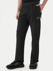 EA7 Emporio Armani Spodnie dresowe 7M001336 AF16658 UC001 Czarny Regular Fit. Czarne spodnie dresowe męskie EA7 Emporio Armani, bez wzorów, z dresówki. Za 669.99 zł.