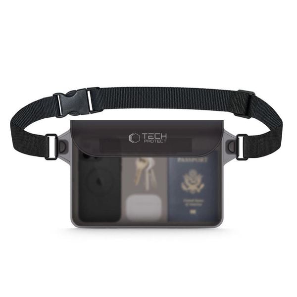 Saszetka wodoodporna Hurtel Teach-Protect UWP10 czarna. Czarne saszetki męskie Hurtel, bez wzorów. Za 27.99 zł.