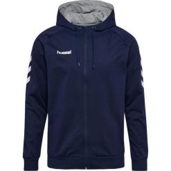 Bluza z kapturem sportowa męska Hummel Go Cotton Zip Hoodie. Białe bluzy z kapturem męskie HUMMEL, m, bez wzorów, z kapturem. Za 98.00 zł.