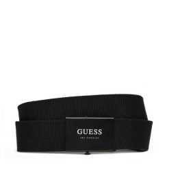 Pasek Męski Guess. Czarne paski męskie Guess, z aplikacjami. Za 179.99 zł.