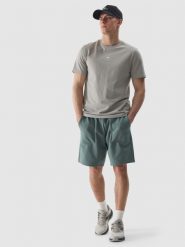 4F Spodenki dresowe męskie - oliwkowe XXL. Brązowe szorty męskie 4f, bez wzorów, z bawełny, sportowe. W wyprzedaży za 59.99 zł.
