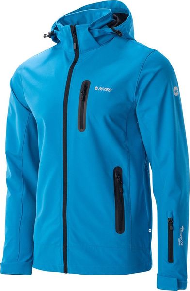Męska kurtka przejściowa softshell membrana 10000mm Nikos II niebieska rozmiar L. Niebieskie kurtki męskie HITEC, l, bez wzorów, z softshellu, bez ramiączek, bez kaptura. Za 182.37 zł.