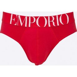 Emporio Armani - Slipy. Czerwone slipki męskie Emporio Armani, z bawełny. W wyprzedaży za 99.90 zł.