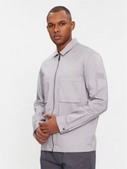 Calvin Klein Kurtka przejściowa Cotton 3D Pockets Overshirt K10K112356 Szary Regular Fit. Szare kurtki męskie Calvin Klein, m, bez wzorów, z syntetyku, bez ramiączek, bez kaptura. Za 699.99 zł.