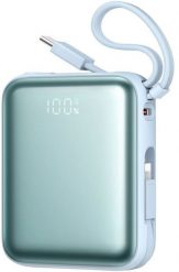 Powerbank Joyroom JR-PBF27 22,5W 10000mAh z dwoma wbudowanymi kablami - niebieski. Niebieskie powerbanki Joyroom. Za 78.15 zł.