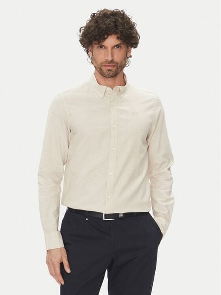 La Martina Koszula Alvin MAC006 TL141 Beżowy Regular Fit. Brązowe koszule męskie La Martina, m, bez wzorów, z bawełny, bez kołnierzyka, bez ramiączek. Za 369.99 zł.