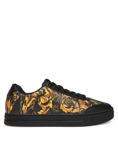 Versace Jeans Couture Sneakersy 79YA3SK6 Czarny. Czarne buty sportowe na co dzień męskie Versace Jeans Couture, m, bez wzorów, z jeansu, bez ramiączek, bez kaptura. Za 729.99 zł.