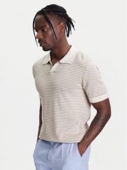 United Colors Of Benetton Polo 1094K301J Beżowy Regular Fit. Brązowe koszulki polo męskie United Colors Of Benetton, m, bez wzorów, z bawełny, bez kołnierzyka, bez ramiączek. Za 179.99 zł.