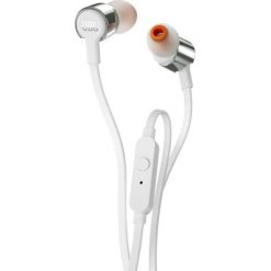 Jbl T210 z mikrofonem Srebrny Słuchawki. Słuchawki douszne JBL. Za 87.89 zł.