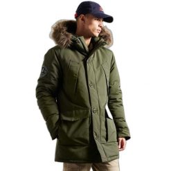 Parka Superdry Everest. Zielone parki męskie Superdry., na zimę, m, bez wzorów, bez kaptura. Za 800.95 zł.