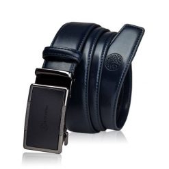 Skórzany pasek BETLEWSKI C35-BA GRANATOWY 120. Niebieskie paski męskie Betlewski, bez wzorów, ze skóry. Za 79.00 zł.