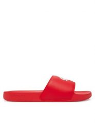 Lacoste Klapki Serve Sliders 7-49CMA0041 Czerwony. Czerwone klapki i japonki męskie Lacoste, bez wzorów, ze skóry. Za 119.99 zł.