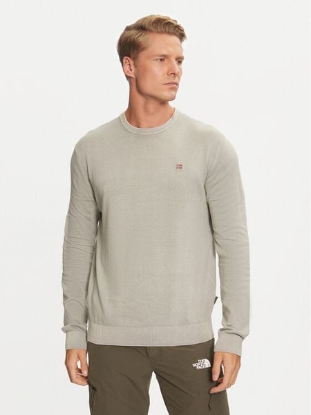 Napapijri Sweter Droz NP0A4I2G Szary Regular Fit. Szare kardigany męskie Napapijri, m, bez wzorów, z bawełny, bez ramiączek. Za 239.99 zł.