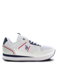 U.S. Polo Assn. Sneakersy Nobil NOBIL004C Biały. Białe buty sportowe na co dzień męskie U.S. Polo Assn., m, bez wzorów, ze skóry, bez ramiączek, bez kaptura. Za 239.99 zł.