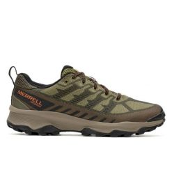 Buty trekkingowe męskie Merrell Speed Eco Wp. Zielone buty trekkingowe męskie Merrell, bez wzorów, z gumy, bez zapięcia, wspinaczkowe. Za 665.00 zł.