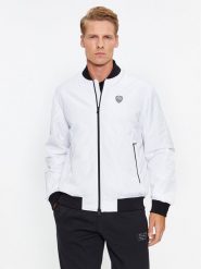 EA7 Emporio Armani Kurtka bomber 8NPB12 PN7LZ 1100 Biały Regular Fit. Białe kurtki męskie EA7 Emporio Armani, m, bez wzorów, z syntetyku, bez ramiączek, bez kaptura. Za 879.99 zł.