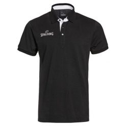Polo Spalding Prime. Czarne koszulki polo męskie Spalding, m, bez wzorów, eleganckie, bez kołnierzyka, bez ramiączek. Za 219.50 zł.