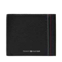 Portfel Tommy Hilfiger. Czarne portfele męskie Tommy Hilfiger, bez wzorów. Za 329.99 zł.