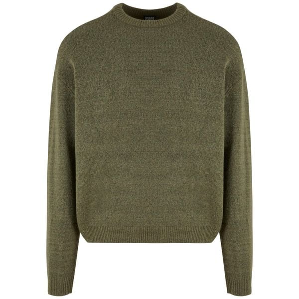 Sweter oversize Urban Classics Chunky. Zielone swetry męskie Urban Classics, bez wzorów, bez kołnierzyka, bez ramiączek. W wyprzedaży za 160.00 zł.