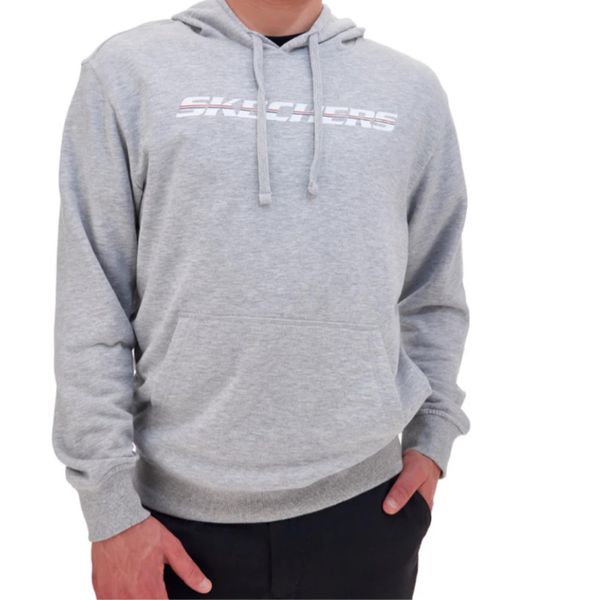 Bluza męska Skechers. Szare bluzy nierozpinane męskie Skechers, m, bez wzorów, bez ramiączek, bez kaptura. Za 168.99 zł.